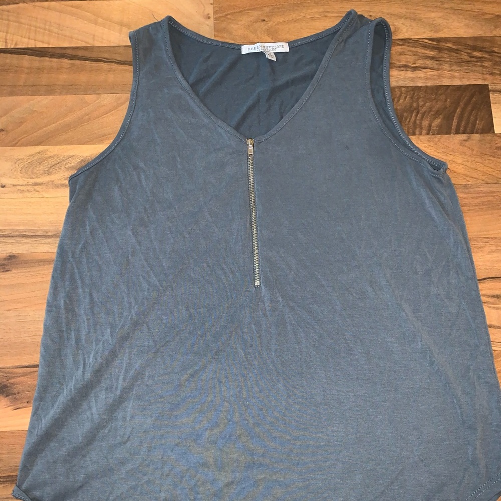 Green Envelope Tank Top